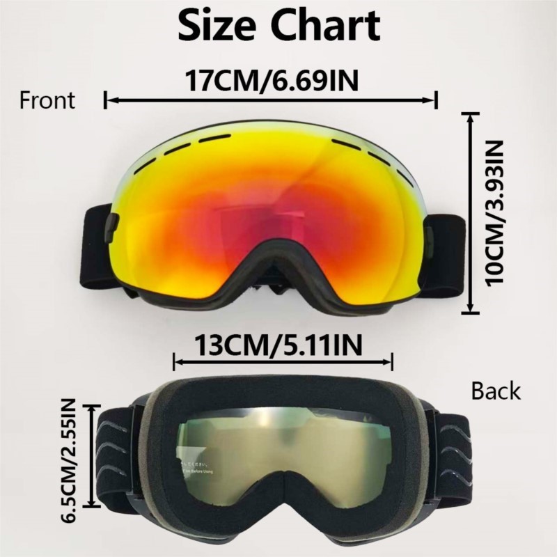 Large Vent Breathable Ski Gogg - Cycling Gear For Large Men recension och pris